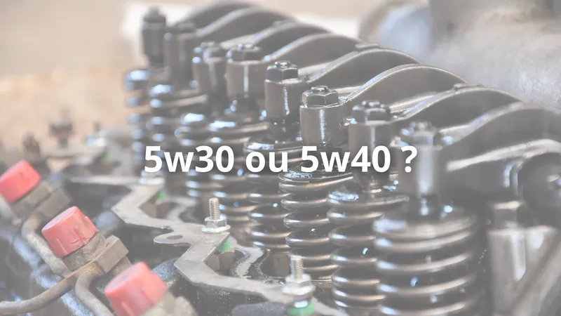 Quelle est la différence entre une huile 5W30 et 5W40 ?